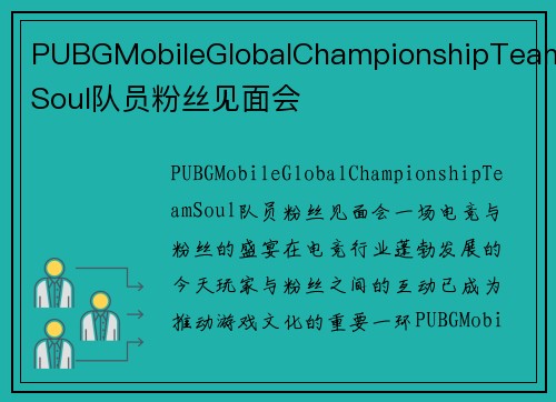 PUBGMobileGlobalChampionshipTeamSoul队员粉丝见面会